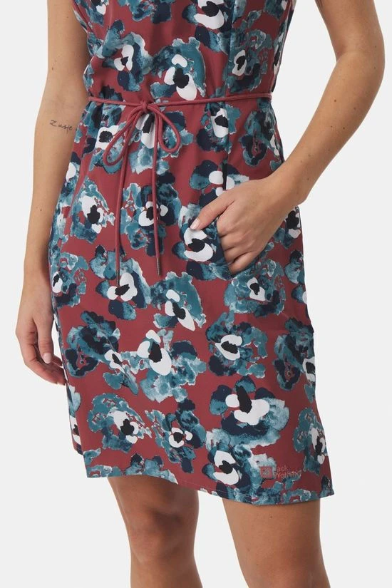 Jack Wolfskin Tioga Road Flower Dress Jurk Dames 8 Jack Wolfskin Tioga Road Flower Dress Jurk Dames - Afbeelding 6